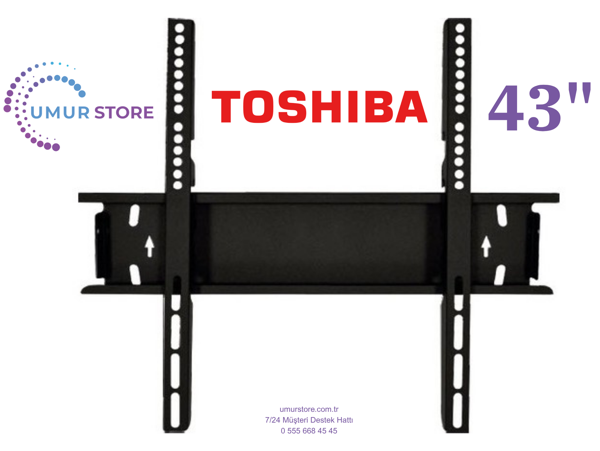 Toshiba 43UV2363DT 43" 4K Ultra HD 42”, 43”, 49”, 50” Uyumlu Lcd Led TV Sabit Duvar Askı Aparatı - Image 1