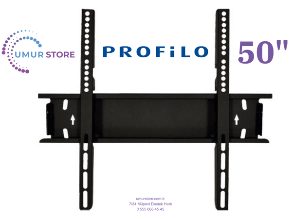 Profilo 50pa515esg Smart 42”, 43”, 49”, 50” Uyumlu Lcd Led TV Sabit Duvar Askı Aparatı - Image 1