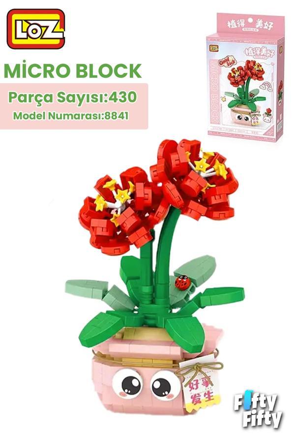 Loz Mikro Blok Serisi Nergis Figürü 430 Parça Oyuncak Yapım Seti FFLZ-8841 - Image 1