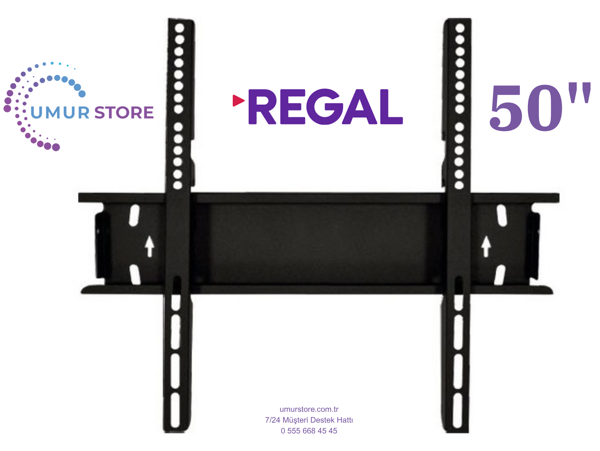 Regal 50R755UA11 50'' 127 Ekran Uydu Alıcılı 4K 42”, 43”, 49”, 50” Uyumlu Lcd Led TV Sabit Duvar Ask - Image 1