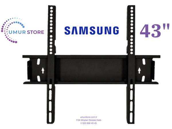 Samsung 43'' UE43U8000FUXTK 42”, 43”, 49”, 50” Uyumlu Lcd Led TV Sabit Duvar Askı Aparatı - Image 1