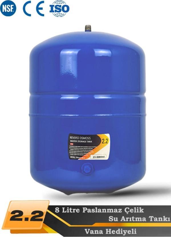 Watermelon Su Arıtma Cihazı Metal Genleşme Tankı Standart 8 Lt Su Arıtma Deposu Tank Vanası Hediyeli - Image 1