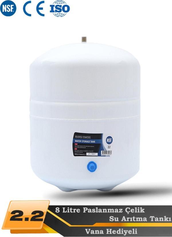Watermelon Su Arıtma Cihazı Metal Genleşme Su Tankı 8 Lt Su Arıtma Deposu Tank Vanası Hediyeli - Image 1