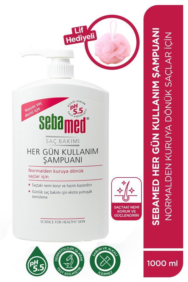 Her Gün Kullanım Hassas Saçlar İçin Günlük Saç Bakım Şampuanı 1000ml - Lif Hediyeli Set - Image 1