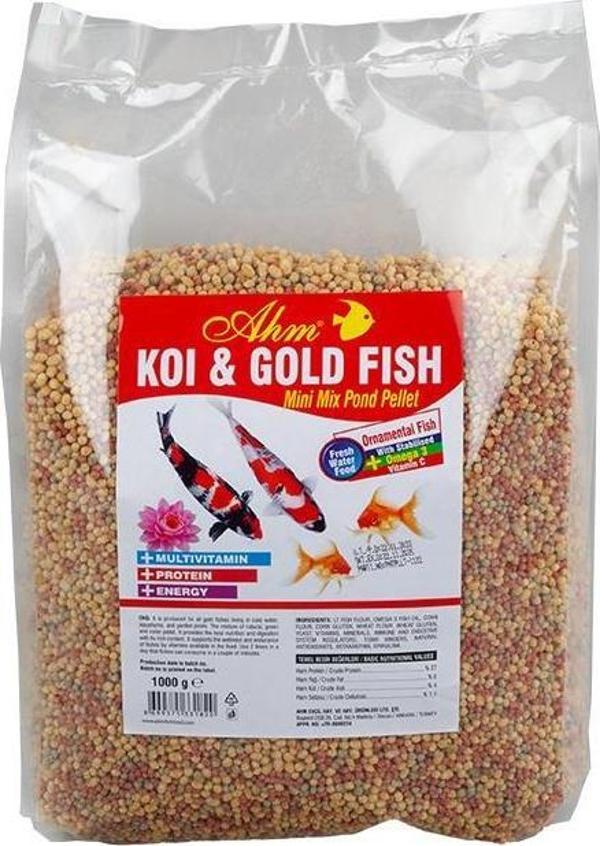 AHM Koi Gold Fish Mini Mix Pellet 1Kg  - Image 1