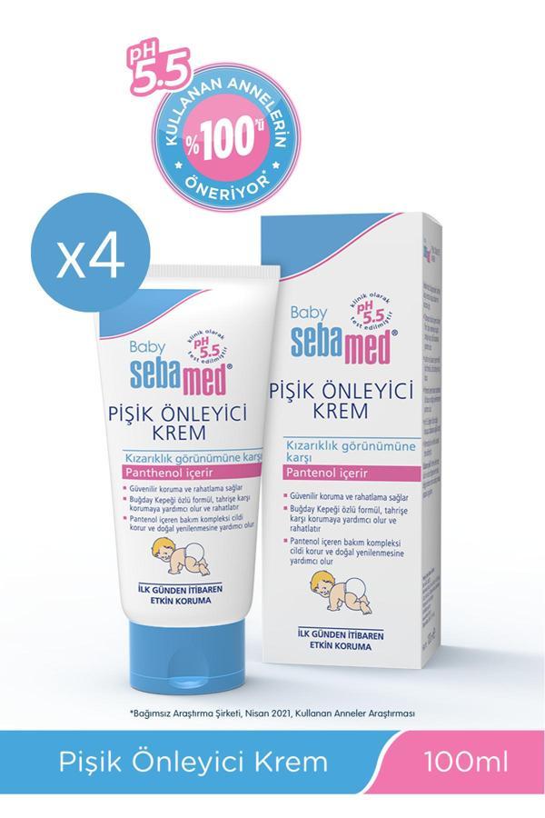 Baby pH5.5 Yoğun Nemlendirici Pantenol İçerikli Koruyucu Bebek Pişik Önleyici Krem 100 ml - 4 Adet - Image 1