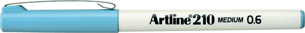Artline 210 Keçe Uçlu Kalem 0.6mm Medium Liner Açık Mavi - Image 1