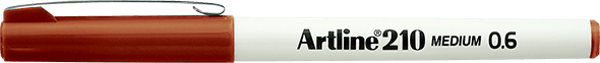 Artline 210 Keçe Uçlu Kalem 0.6mm Medium Liner Kahverengi - Image 1