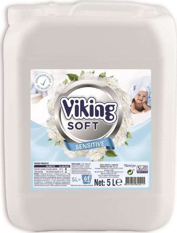 Viking Soft Çamaşır Yumuşatıcısı Sensitive 5 Lt - Image 1