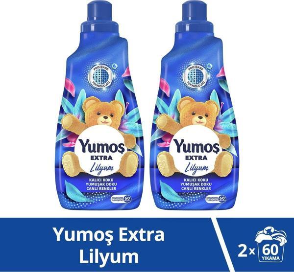 Yumoş Extra Konsantre Çamaşır Yumuşatıcısı Lilyum 2 x 1440 ML - Image 1
