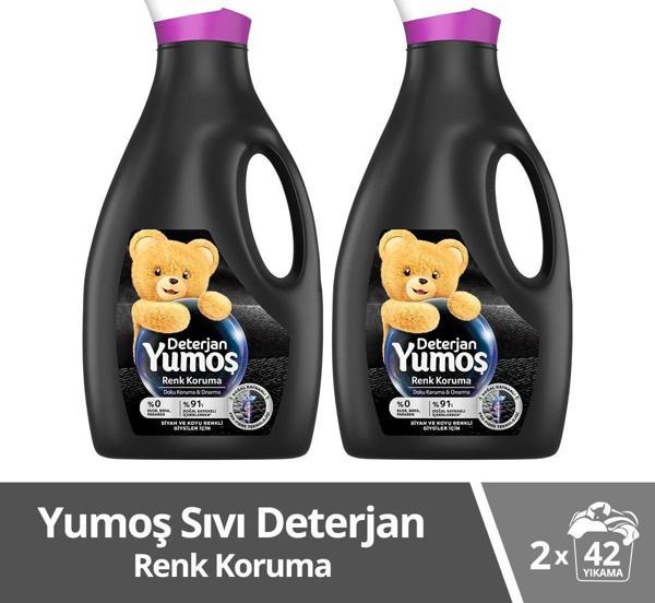 Yumoş Sıvı Çamaşır Deterjanı Siyah ve Koyu Renkli Giysiler İçin 2 x 2520 ML - Image 1