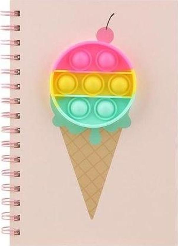 A5 Push Pop Bubble Dondurma Spiralli Defter - Image 1