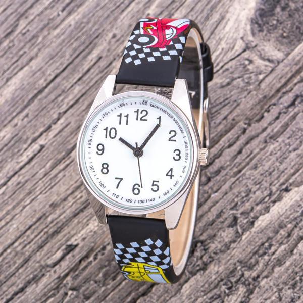 Pinkoli Süper Arabalar Trend Seri Şık Model Küçük Erkek Çocuk Kol Saati Siyah ST-304358 - Image 1