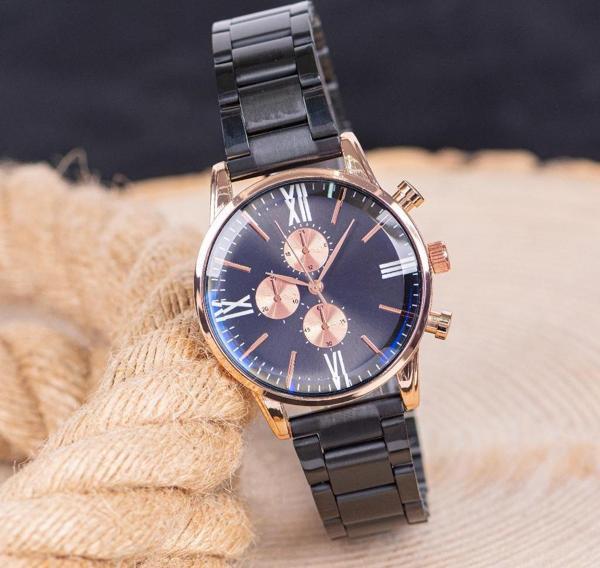 Pinkoli Yeni Model Roma Rakamlı Rose Renk Çelik Kasa Kadın Kol Saati ST-304011 - Image 1