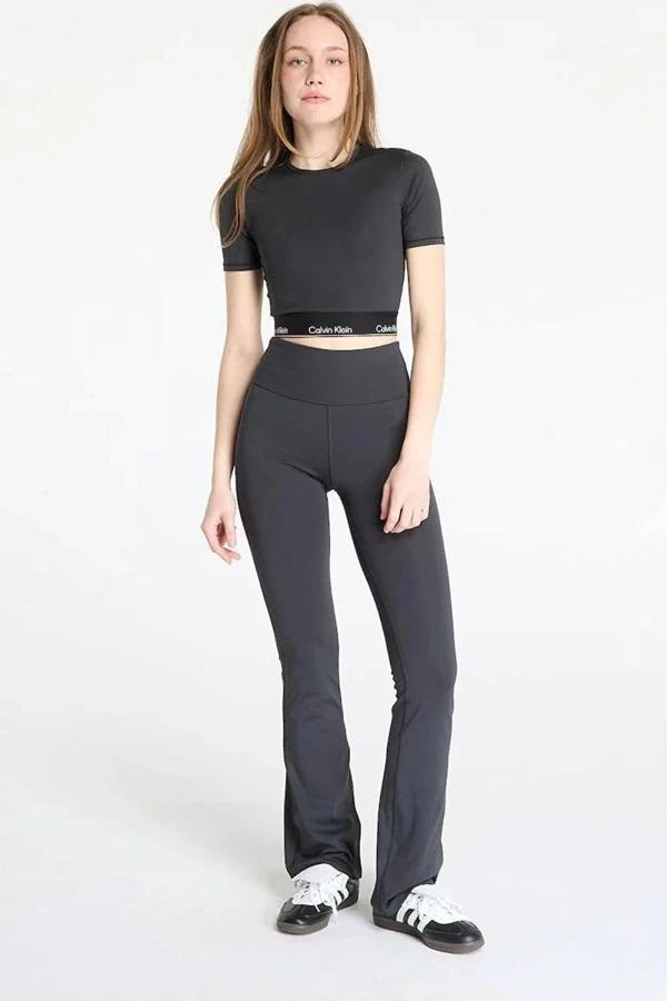 Calvin Klein Kadın Siyah Sport Flare Logolu Kadın Siyah Çorap LVGWS5L611-UB1 - Image 1