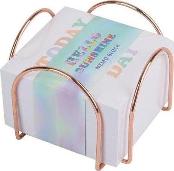 Küp Blok Rosegold Standlı 90*90Mm, 600 Yaprak 80 Gr - Image 1