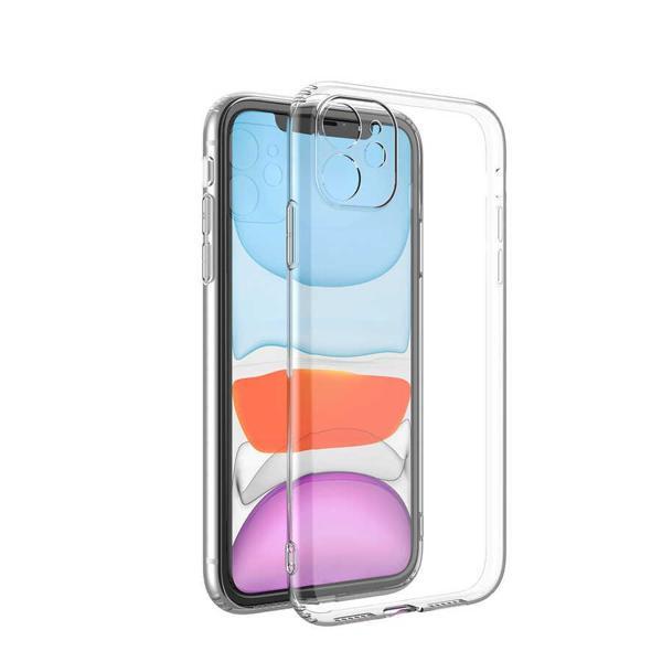 iPhone 11 Uyumlu MKST Kamera Korumalı Süper Silikon Kılıf-Renksiz - Image 1