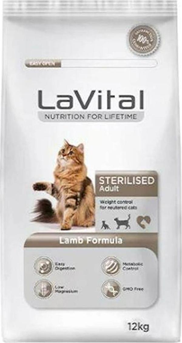 LaVital Kuzu Etli Kısırlaştırılmış Kedi Maması 12 kg - Image 1