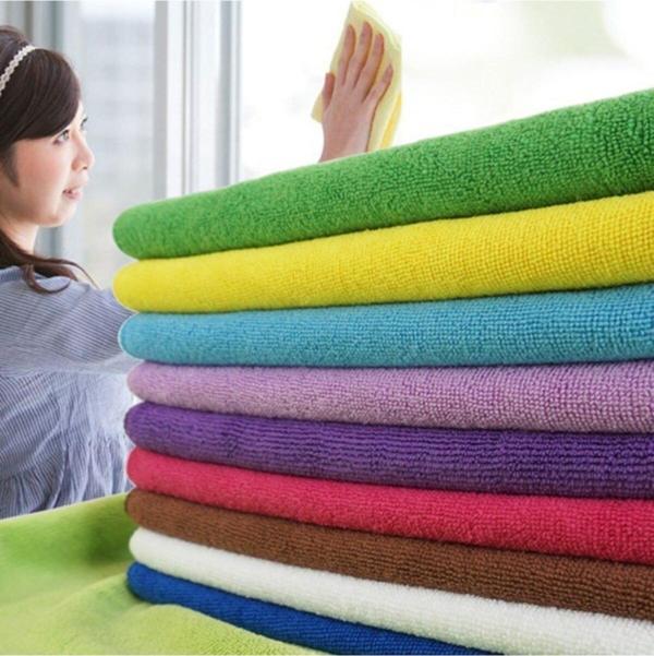 Renk Yapı Rüyası 4 Adet 4 Farklı Renk Super Soft Microfiber Mikro Fiber Bez Ev Temizlik Cam Temizleyici Bezi - Image 1