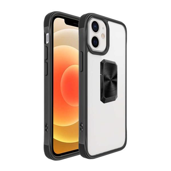 iPhone 12 Uyumlu MKST V-Bax Kılıf-Siyah - Image 1