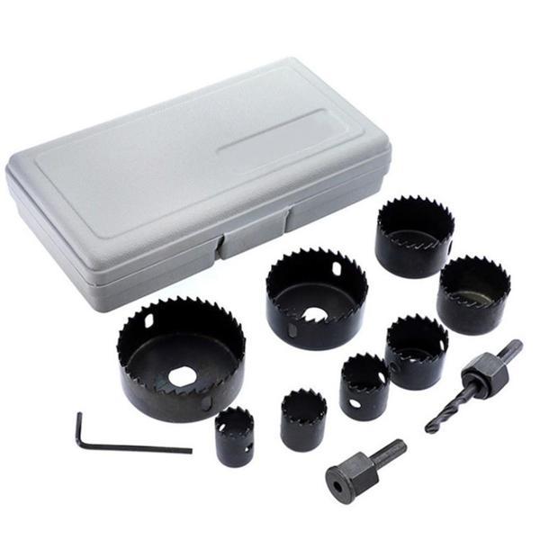 11 Parça Panç Seti Ağaç Kesme Testere Matkap Ucu Takımı Alçıpan Tavan Kesme - Image 1