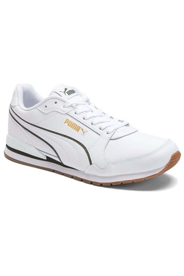 Puma St Runner V3 Bold Lace Up Mens Beyaz Sneaker - Image 1