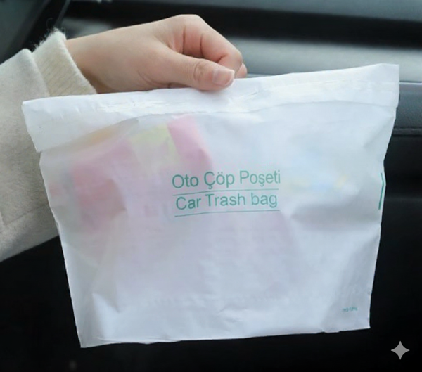 Pratik Su Geçirmez Oto Araba Çöp Poşeti Yapışkanlı 20 Adet - Image 1