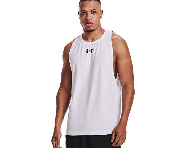 Under Armour Ua Zone Tank Erkek Basketbol Atleti 1361901-100 Beyaz - Image 1