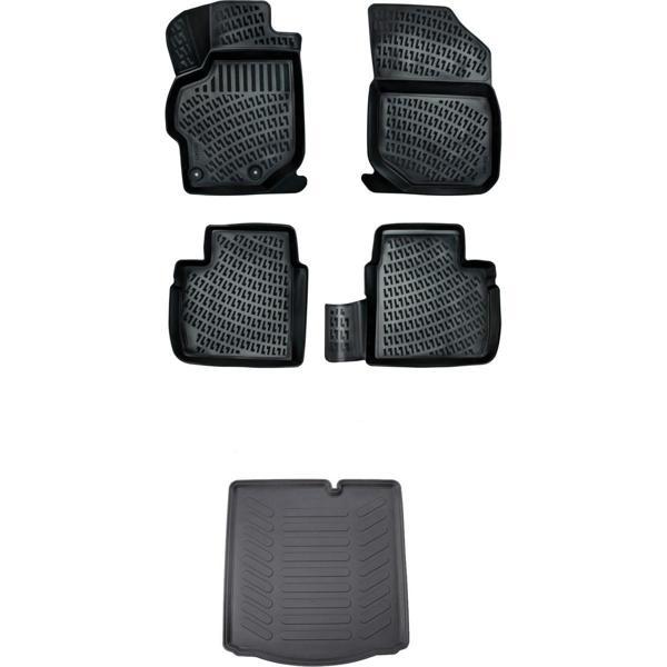 Rizline Peugeot 301 2012 Sonrası Uyumlu 3D Havuzlu Paspas + Bagaj Havuzu Set - Image 1