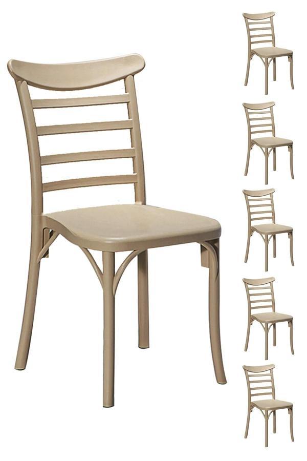 Mobetto 6 Adet Efes Cappucino Sandalye / Balkon-Bahçe-Mutfak - Image 1