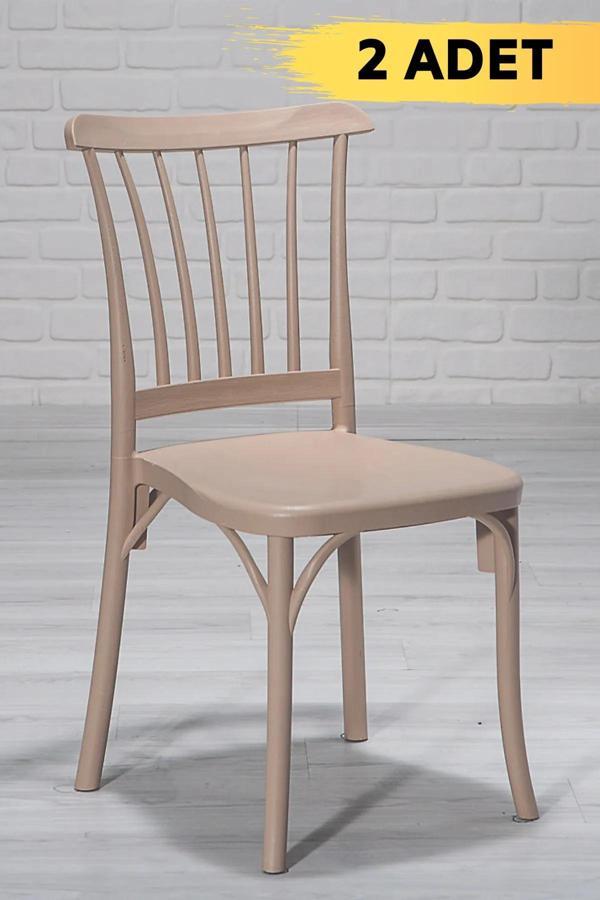 Mobetto 2 Adet Violet Cappucino Pratik Sandalye / Balkon-Bahçe-Mutfak - Image 1