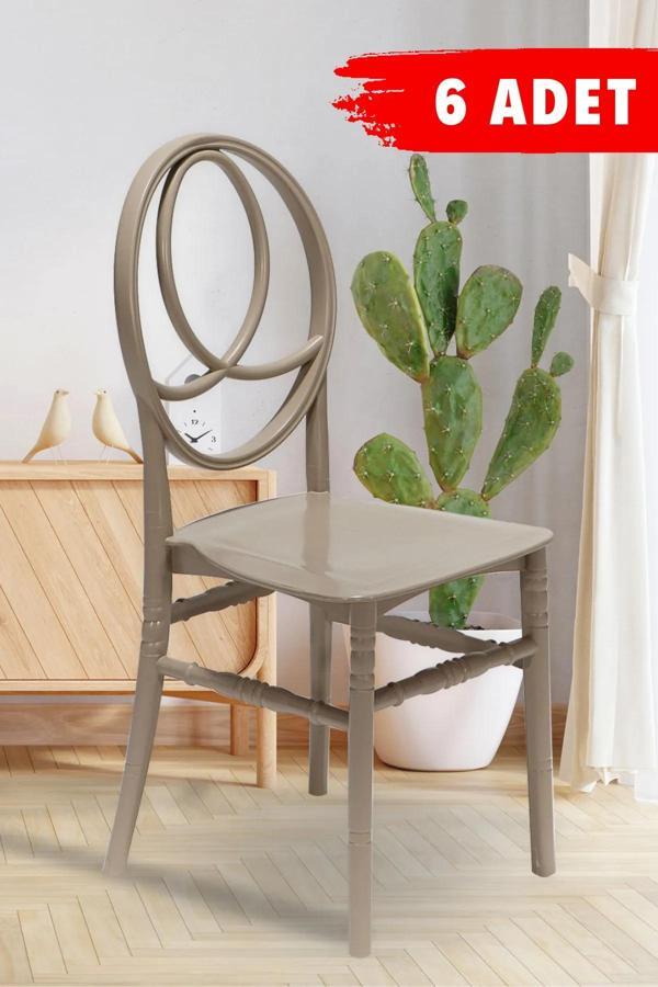 Mobetto 6 Adet Phoenix Cappucino Sandalye / Balkon-Bahçe-Mutfak - Image 1