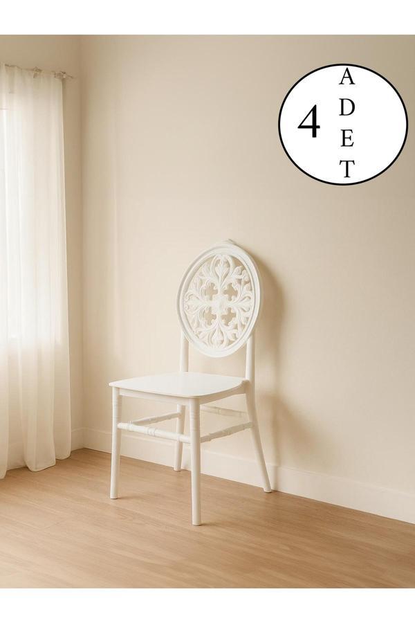 Sandalie 4 Adet Sahra Mutfak Sandalyesi, Yemek, Bahçe, Kafe, Modern Sandalye - Image 1