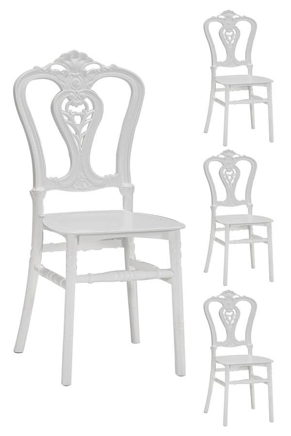 Mobetto 4 Adet Carisma Beyaz Sandalye / Balkon-Bahçe-Mutfak - Image 1