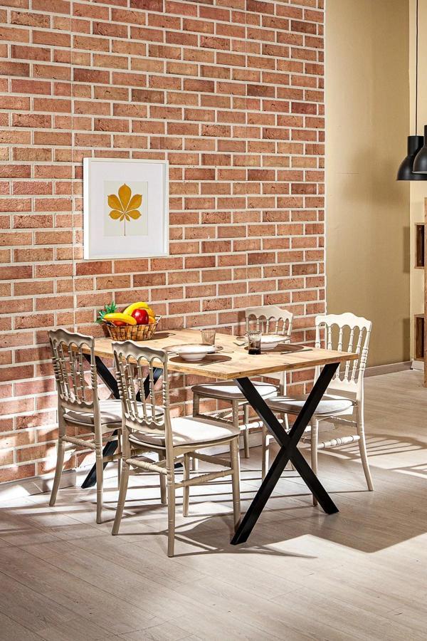 Mobetto Açık Ceviz Matrix Maxima Miray Mutfak Masa Takım - Image 1