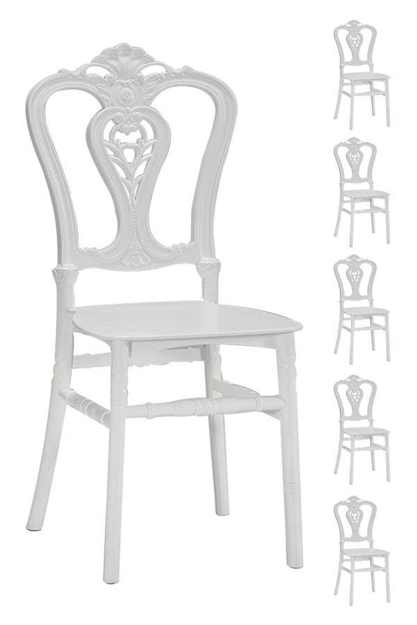 Mobetto 6 Adet Carisma Beyaz Sandalye / Balkon-Bahçe-Mutfak - Image 1