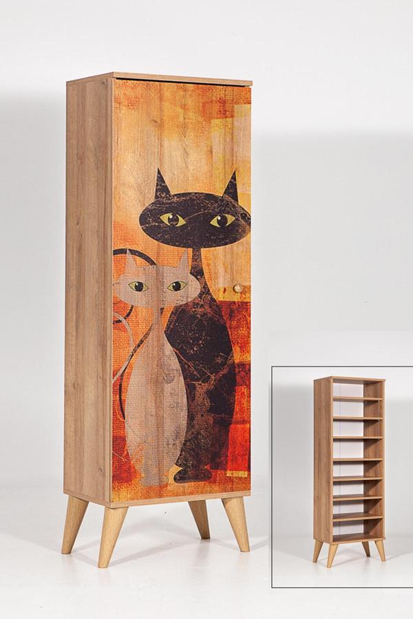 Mobetto Home Bingo Cat 8 Raflı Mutfak Çok Amaçlı Dolap - Image 1