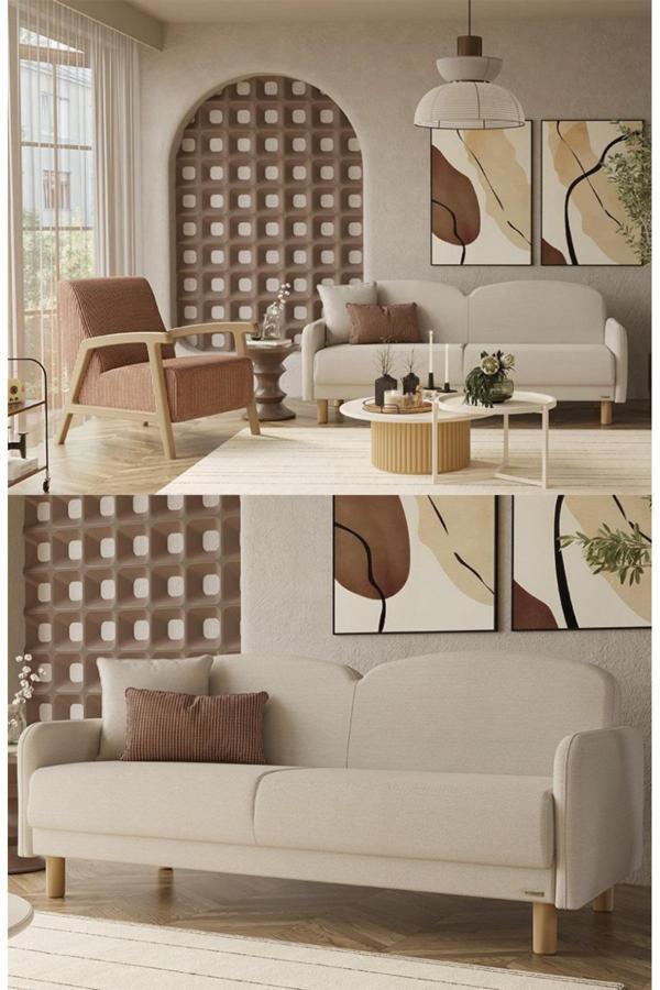 Modalife Bohem Koltuk Takımı, Oturma Grubu 3+3+1 Full Paket (2 Koltuk 1 Berjer) (Sandıklı-Yataklı) - Image 1