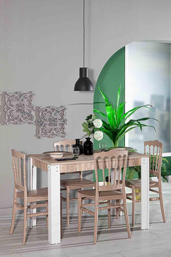 Mobetto Home Grande Masa / Miray Mutfak Masa Takımı -Cappucino - Image 1