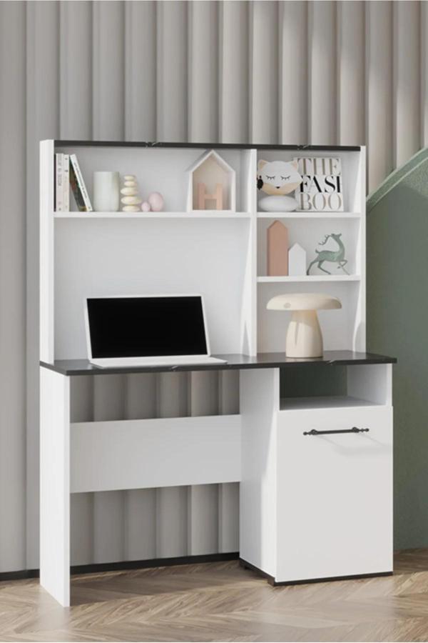 Modamed Beyaz Çalışma Masası, Çocuk Çalışma Masası 50X110Cm Bilgisayar Masası, Ders Masası Still - Image 1