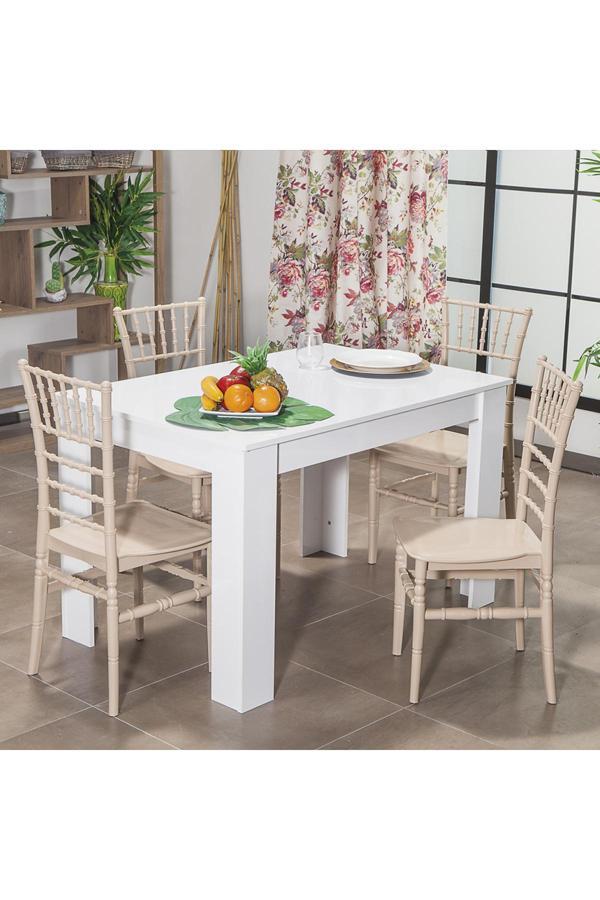 Mobetto Arda / Soho Mutfak Masa Takımı 4 Sandalye 1 Masa - Cappucino - Image 1