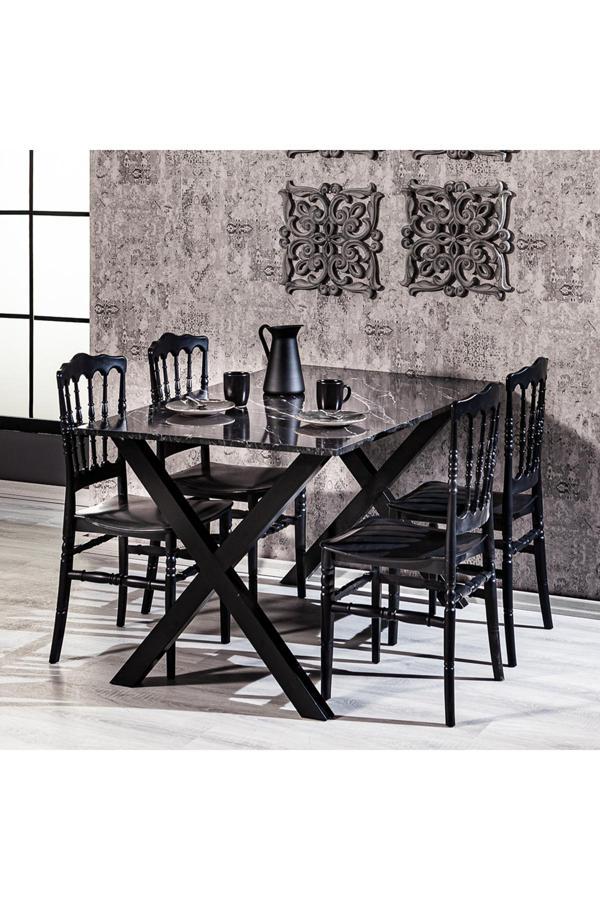 Mobetto Miray Mutfak Masa Takımı Siyah - Image 1