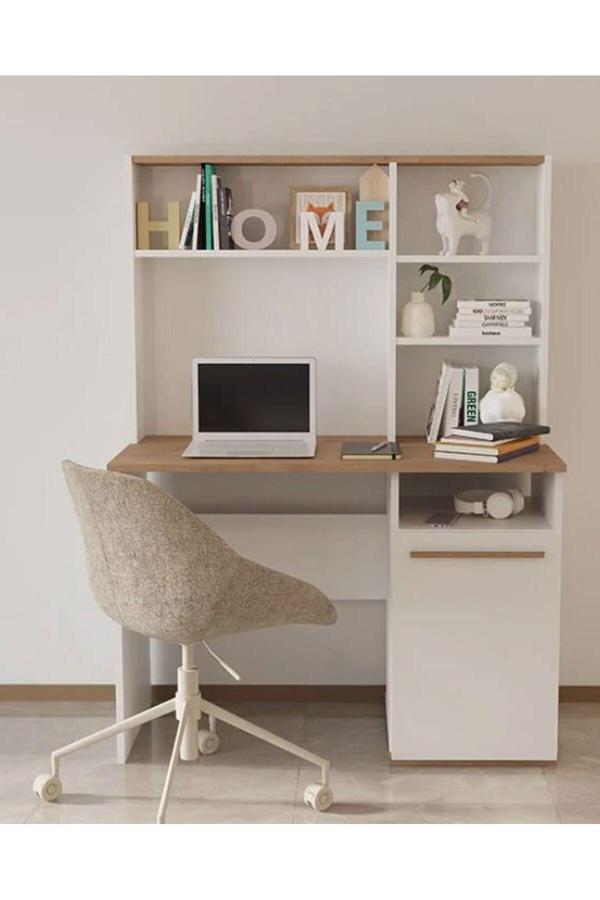 Modamed Eva Çocuk-Genç Çalışma Masası, Beyaz Çalışma, Bilgisayar Masası, Çalışma Sehpası, Ofis Ders Masası - Image 1