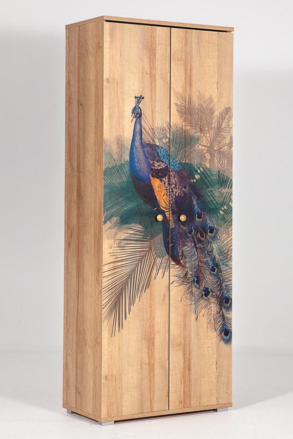 Mobetto Nora Bird / 5 Raflı 2 Kapaklı Çok Amaçlı Mutfak Dolabı Banyo Dolabı Çok Amaçlı Dolap - Image 1