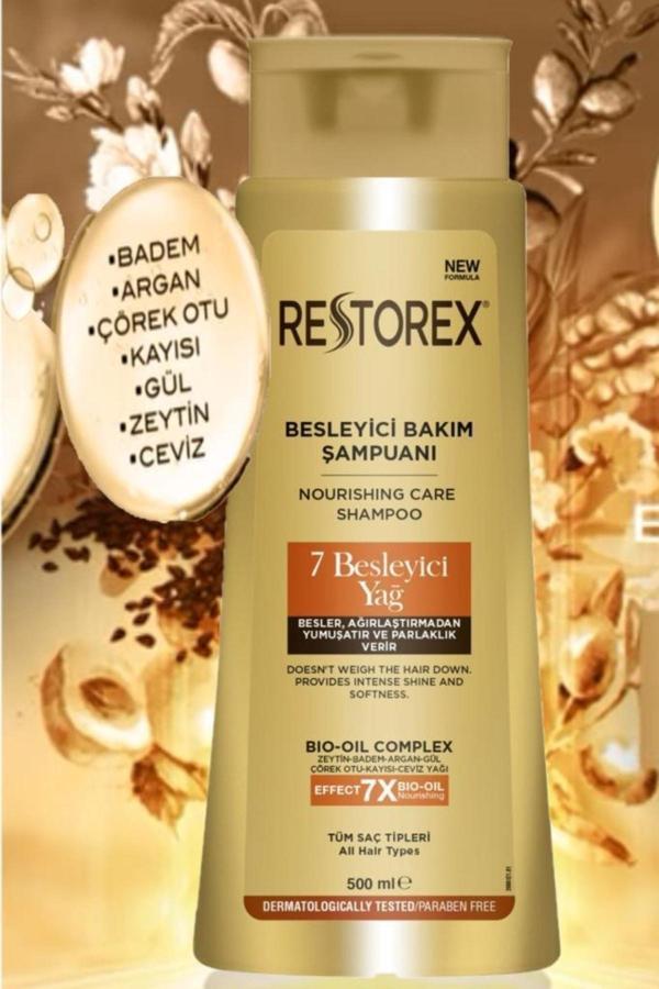 Restorex 7 Besleyici Yağ Bakım Şampuanı 500 Ml Özel Seri - Image 1
