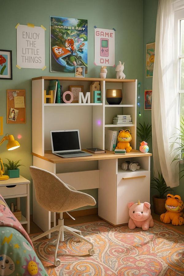 Sandalie Zena Çalışma Masası Meşe&Beyaz - Image 1