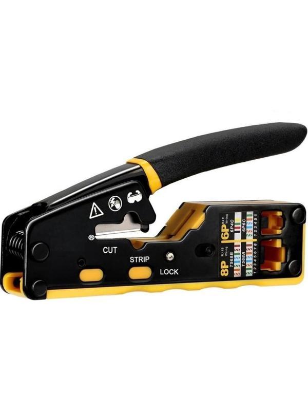 PrimeX PX-8070Y RJ45/RJ11 CAT6/CAT7, Yeni Nesil EZ RJ45 Pense Cat6 Cat7, Yeni Nesil Pense Cat7 (Bıçaklı) - Image 1