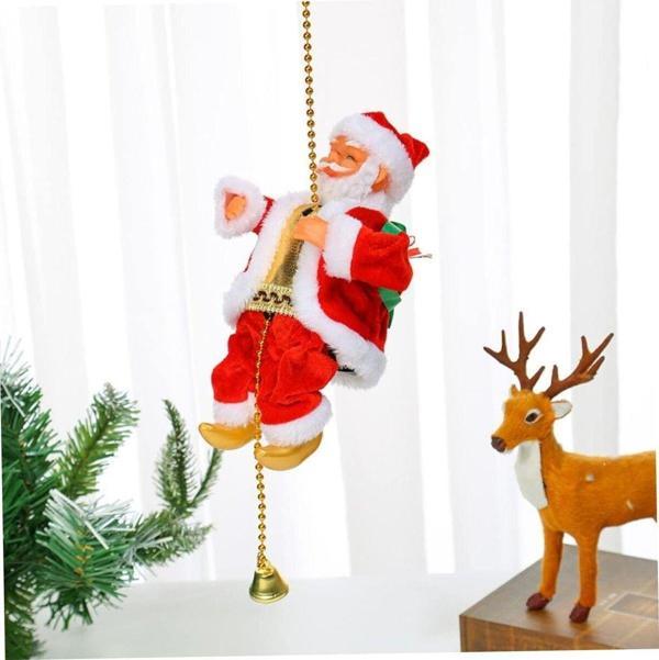 Waldern Premium Collection Tırmanan Pilli Müzikli Noel Baba Yılbaşı Süs - Image 1