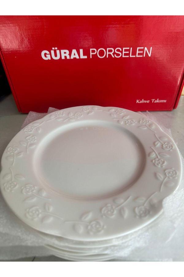 Güral Porselen Carmına 6 Adet 20 Cm Pasta Tabağı - Image 1