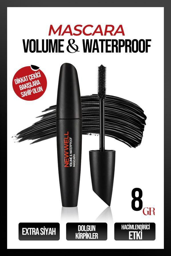 New Well Suya Dayanıklı Siyah Maskara - Volume & Waterproof Extra Length 8680923320892 - Image 1